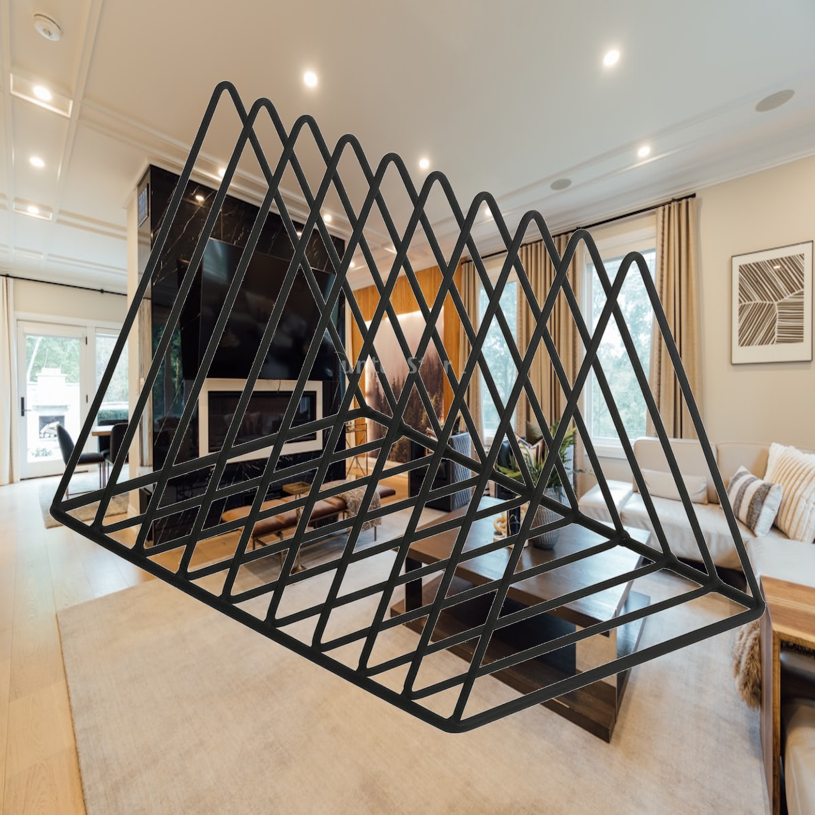 Iron Wire Desktop Organizer St - Magazine Holder Rack 评论和价格