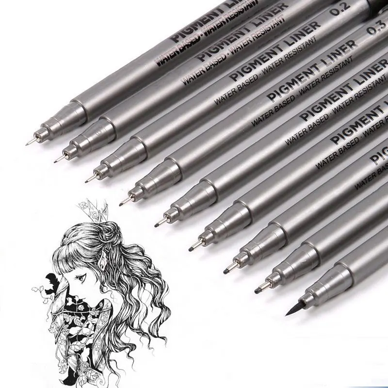 9Pcs/set Pigment Liner Micron  - Copic Marker Sketch 评论和价格