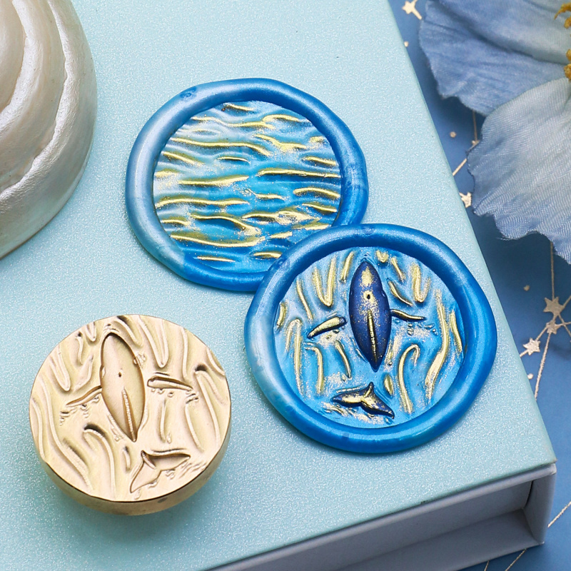 Water Flower Relief Series Wax - Wax Seal Stamp Set 评论和价格