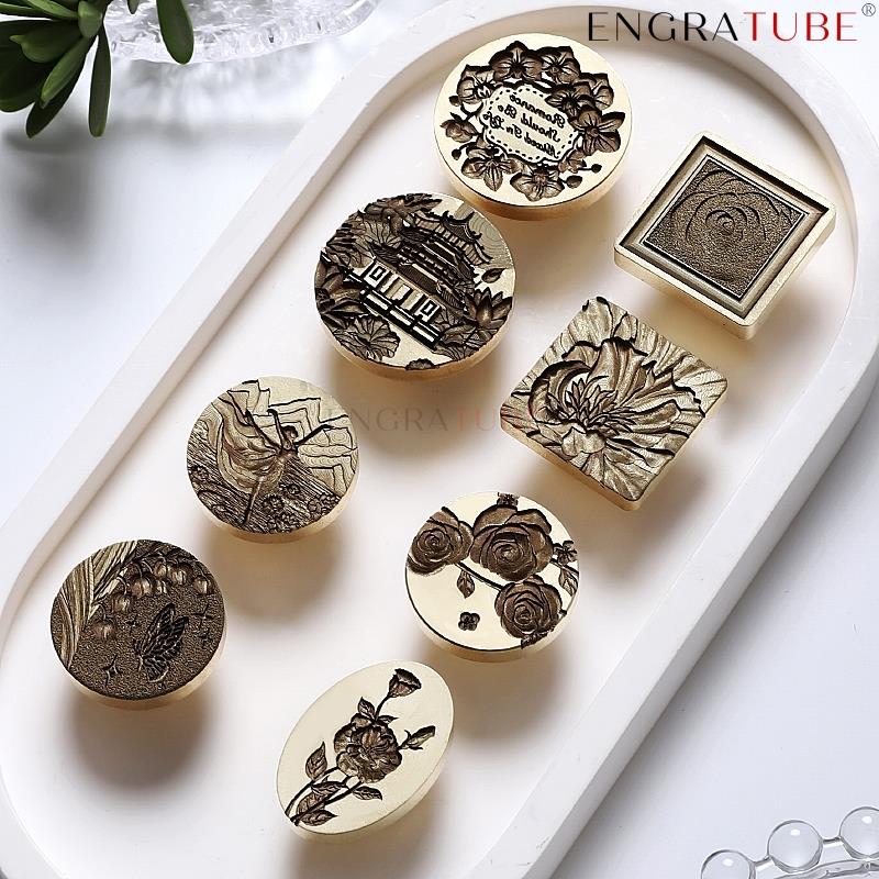 Laser Engraving Embossed 3D Re - Wax Seal Stamp Set 评论和价格