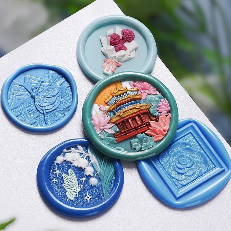 Laser Engraving Embossed 3D Re - Wax Seal Stamp Set 评论和价格