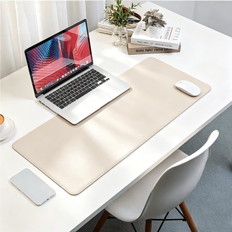 1pc Large Faux Leather Mouse P - Leather Desk Pad 评论和价格