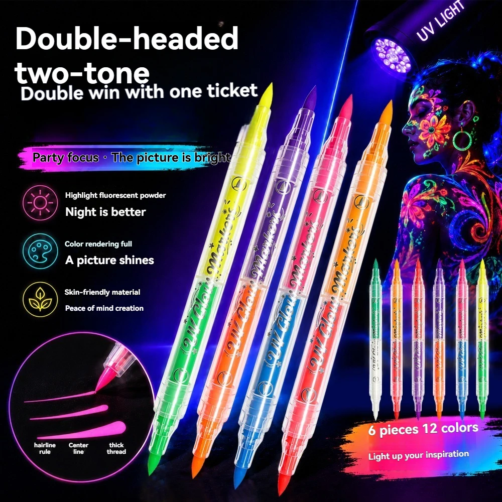 12 Colors Double-ended UV Neon - Copic Marker Sketch 评论和价格