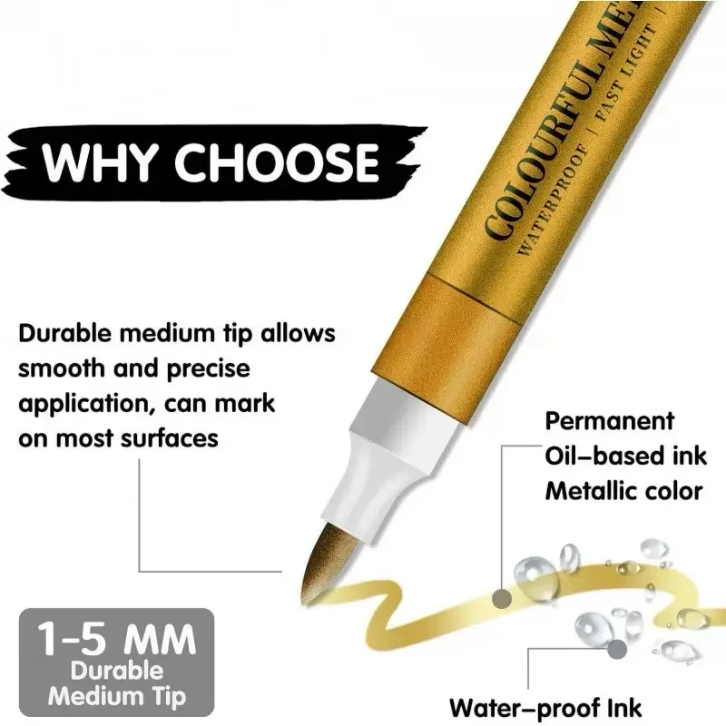 12PCS No Bleed Metallic Marker - Copic Marker Sketch 评论和价格