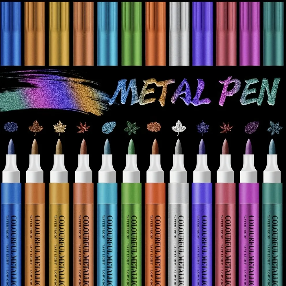 12PCS No Bleed Metallic Marker - Copic Marker Sketch 评论和价格