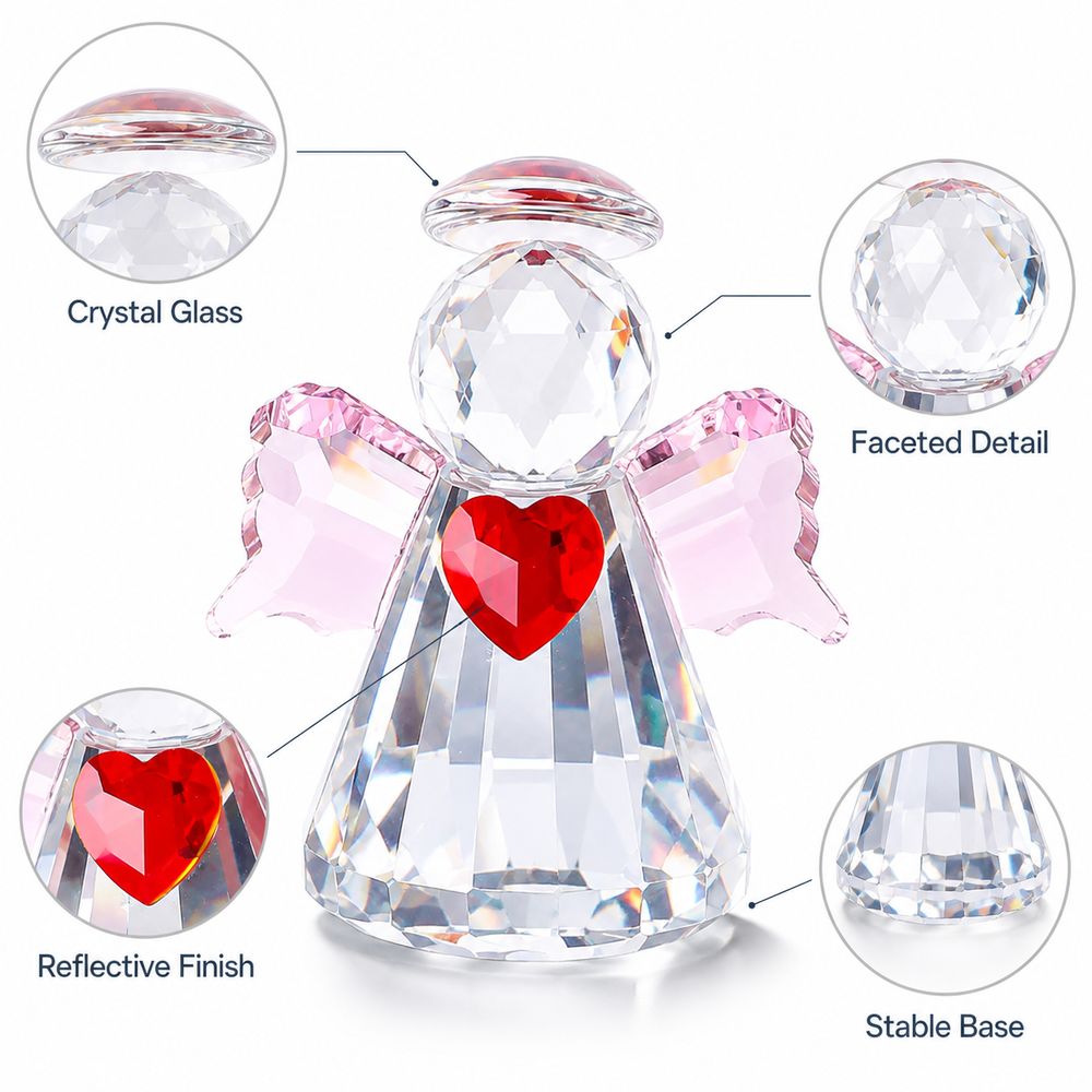 New Faceted Finish Crystal Ang - Paper Weight Crystal 评论和价格