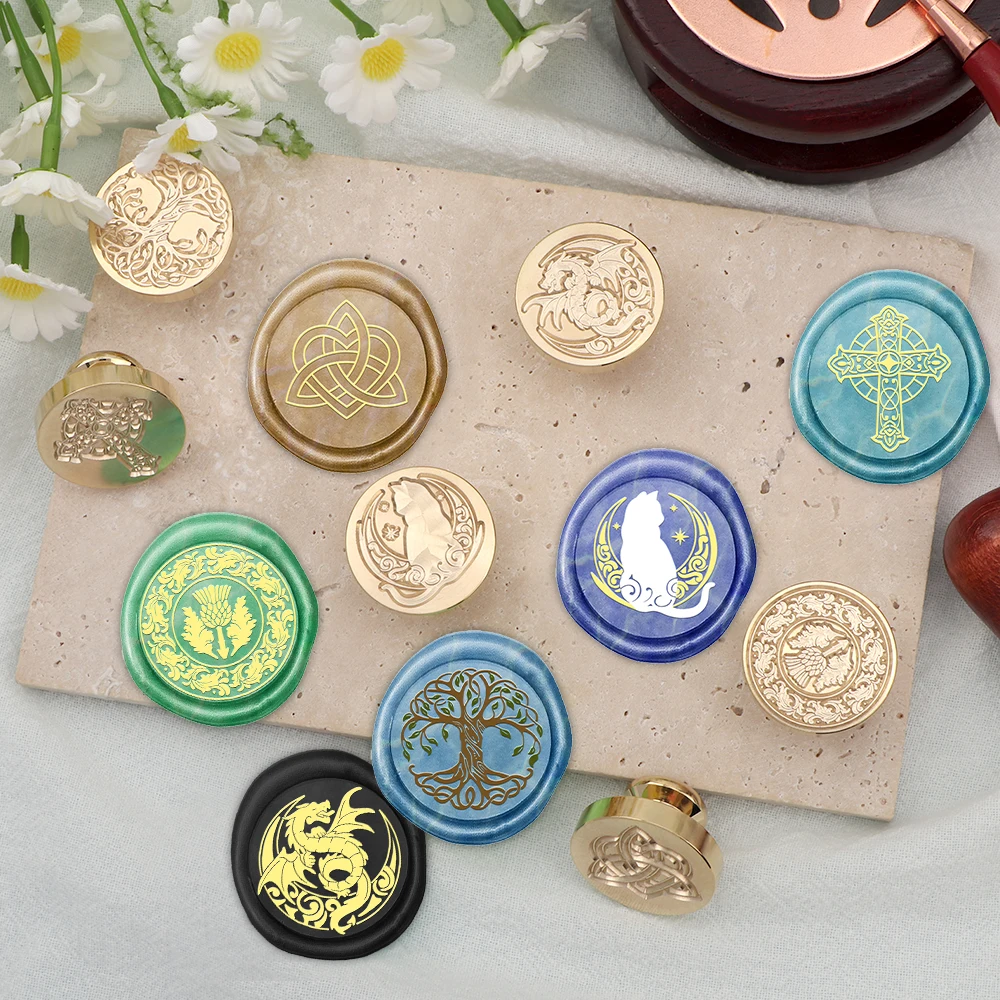 Creative Moon Rabbit Cross Dra - Wax Seal Stamp Set 评论和价格